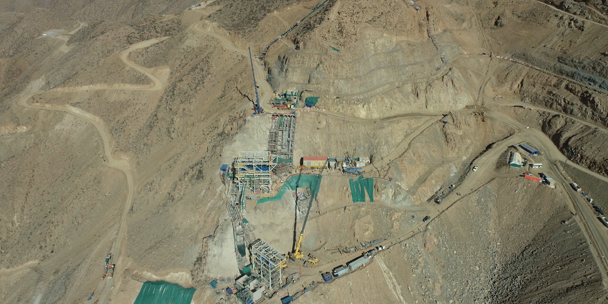 Ariel shot of a mining field